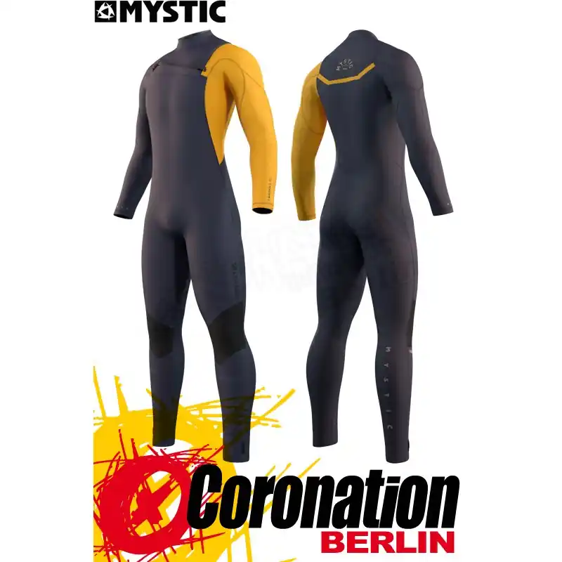 Zertifiziert Mystic MARSHALL FULLSUIT 5/3MM FZIP Neoprenanzug blue/mustard