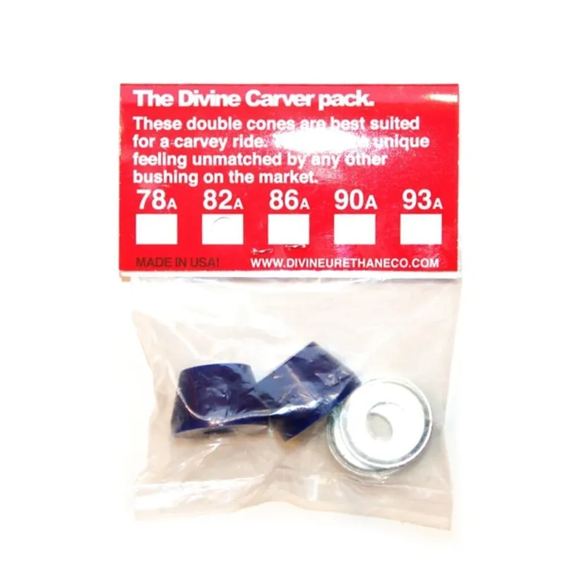 Ausverkauf Divine Bushings CARVER PACK Cone / Cone Blue 82A
