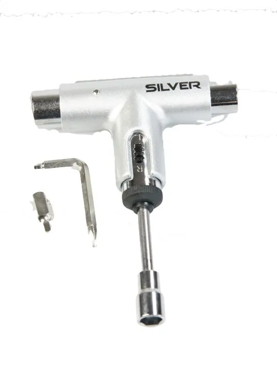 Sofort Bestellen Silver Skate Longboard Tool Pro Silver / Silver Steel