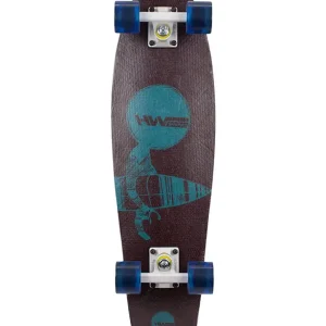 HW-Shapes MINI CRUISER Skateboard Burgundy Beige Highlight