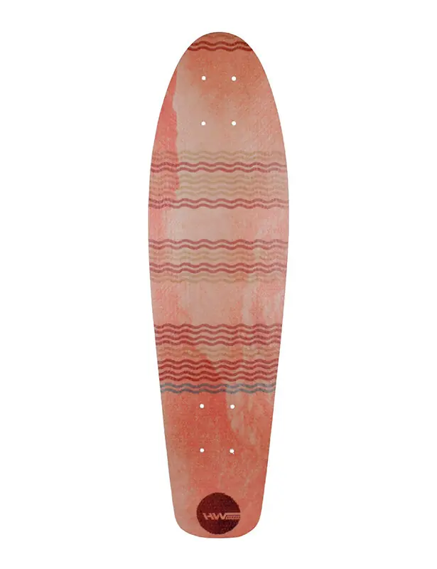 HW-Shapes MINI CRUISER Glasfaser Deck Red Wave Preis Gesenkt