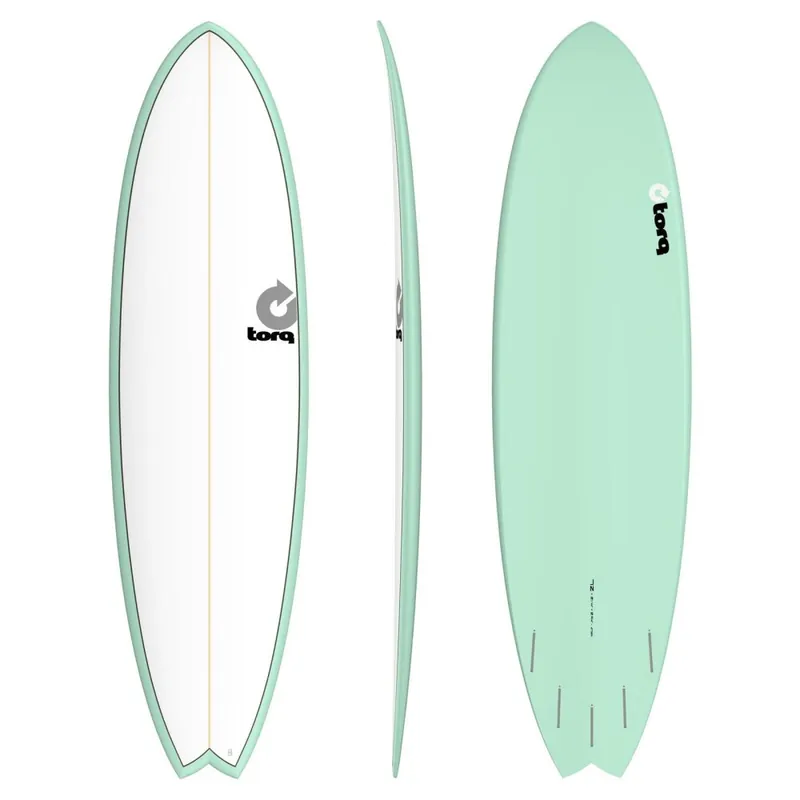 Heißes Angebot Surfboard TORQ Epoxy TET 7.2 Fish White Seagreen
