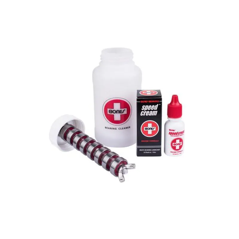Markenprodukt Bones Bearings Bearing Cleaning Set Kugellager-Reiniger inkl. Speed Cream und Bones Bearings