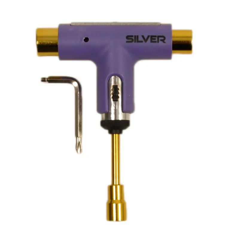 Silver Skate Longboard Tool Neon Collection Purple Gold Direktkauf