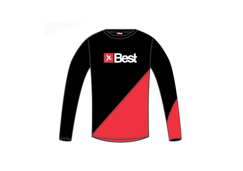 Bestseller Best Kiteboarding Watershirt Rashguard Langarm Black Red M