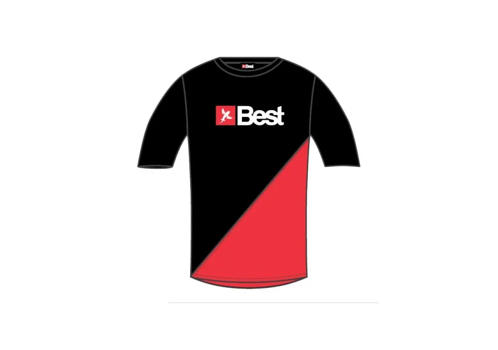 Nur Heute Best Kiteboarding Watershirt Rashguard Kurzarm Black Red