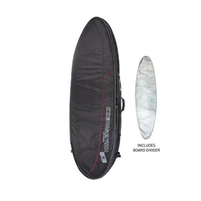 Ocean & Earth Boardbag Travel Double Wide Cover Fish / Funboard Black/Red 6´8" Neue Kollektion