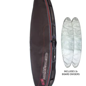 Ocean & Earth Boardbag Travel Triple Compact Shortboard Cover Black/Red 6´4" Highlight