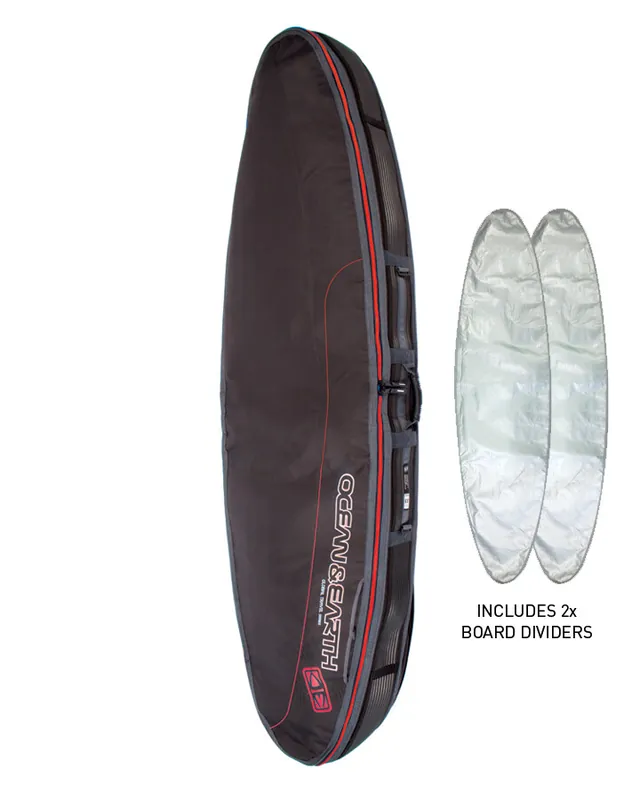 Mega-Angebot Ocean & Earth Boardbag Travel Triple Compact Shortboard Cover Black/Red 7´2"