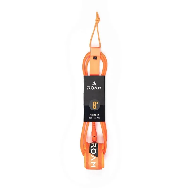 ROAM Surfboard Leash Premium 8.0 244cm 7mm Orange Neuheit
