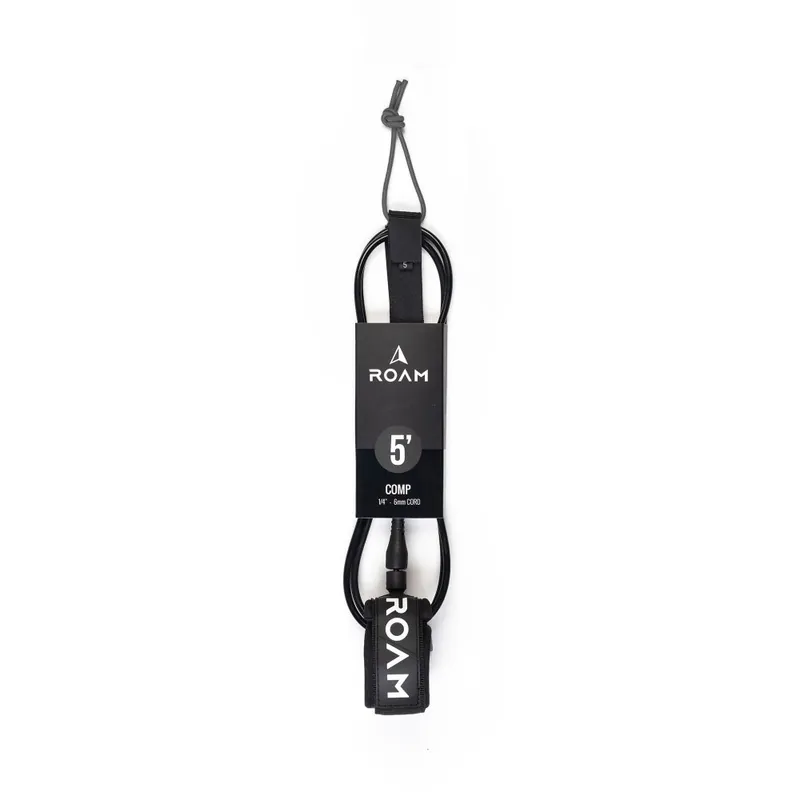 Neue Kollektion ROAM Surfboard Leash Comp 5.0 Schwarz