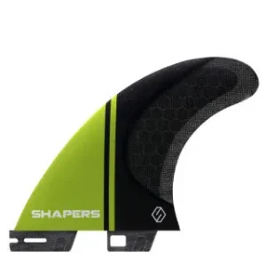 Nur Heute Shapers Fins Stealth Medium Tri-Fin Set Black/Lime