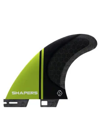 Nur Heute Shapers Fins Stealth Medium Tri-Fin Set Black/Lime
