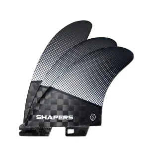 Shapers Fins Pivot Large Tri-Fin Set Black/Grey Knallerangebot