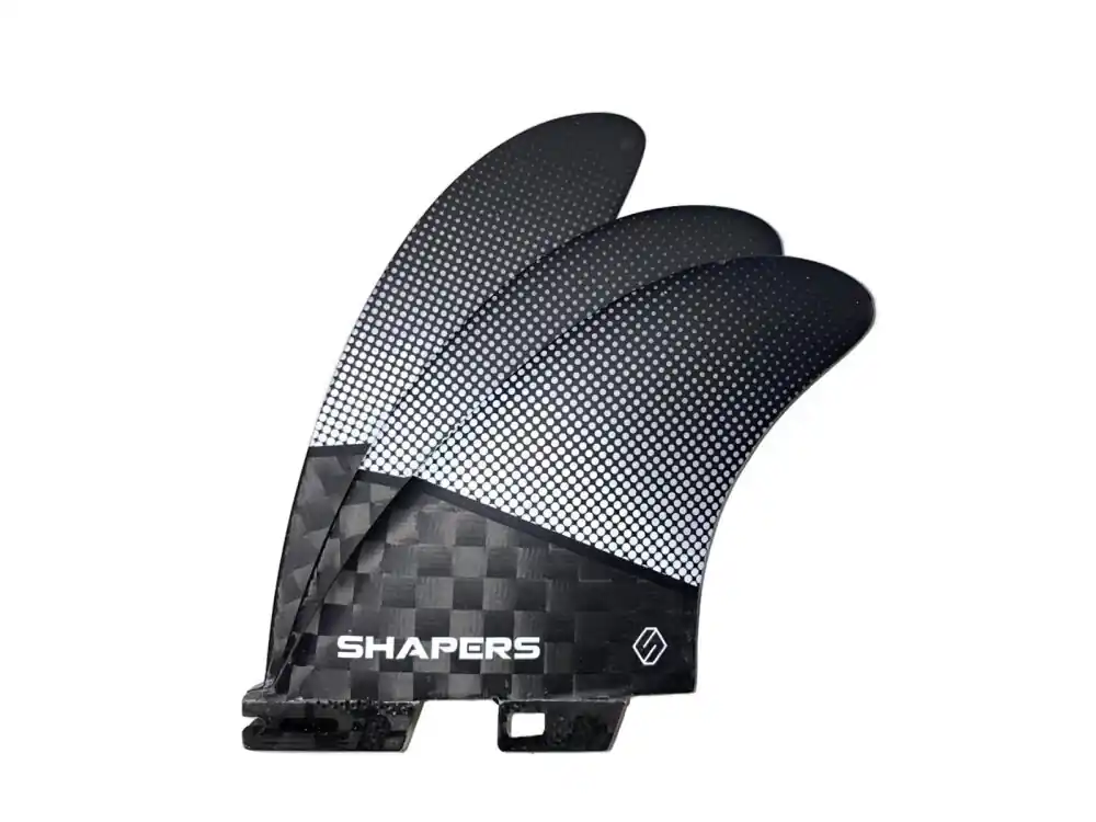 Shapers Fins Pivot Large Tri-Fin Set Black/Grey Knallerangebot