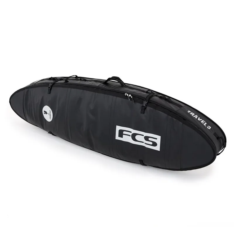 FCS Boardbag Travel 3 All Purpose Black/Grey Surfboard Cover 6.7 Super-Preis