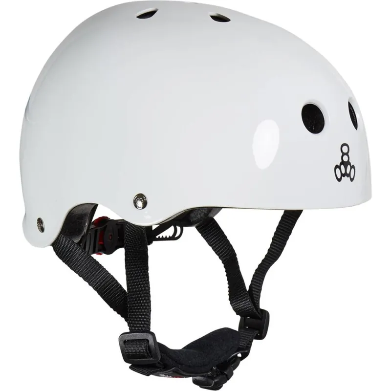 Sonderaktion Triple 8 LIL8 verstellbarer Kinder-Skatehelm White Gloss