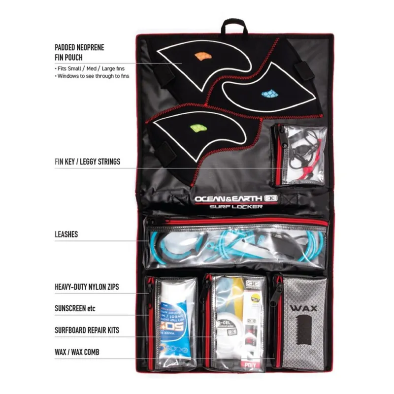 Ocean & Earth 2 Fold Surf Locker Black Preisreduziert