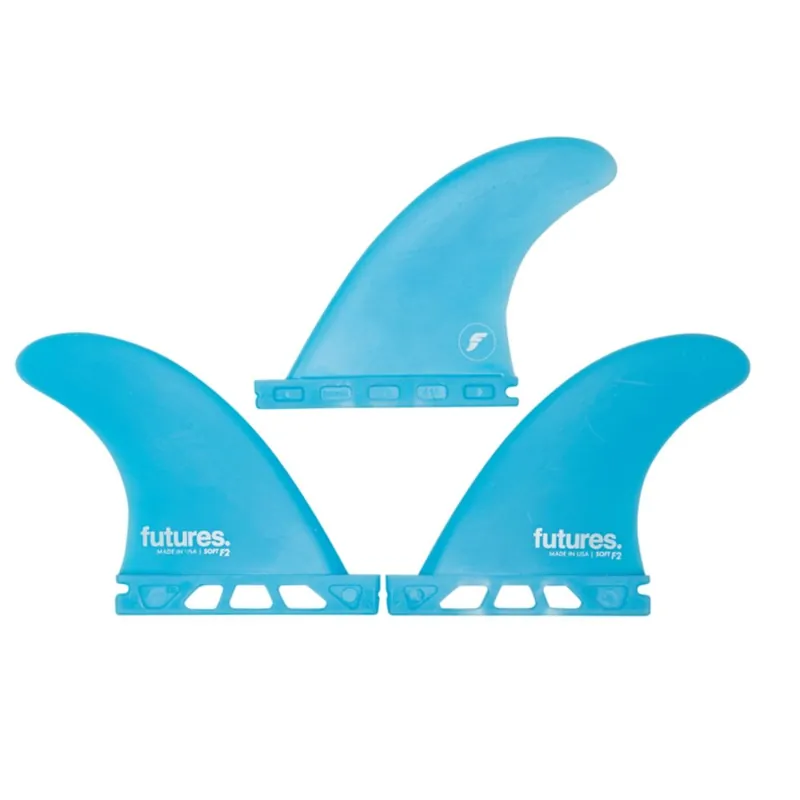 FUTURES Thruster Fin Set F2 SOFT Safety XS Blau Beliebt