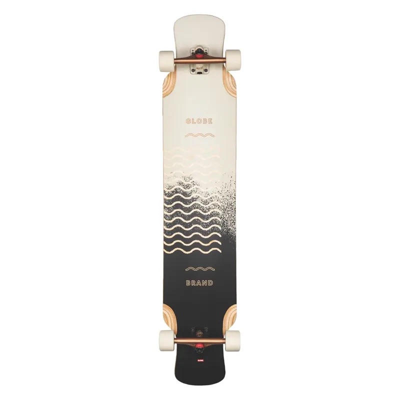 Schneller Versand Globe Geminon XL Longboard Komplettboard Spray Wave Black Copper