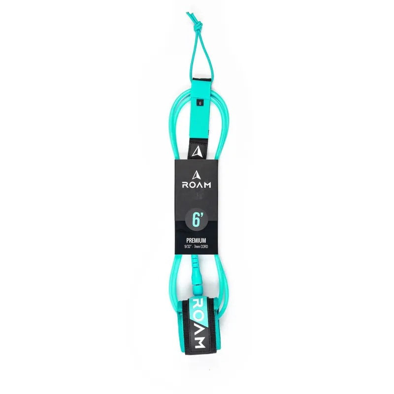 Heißes Angebot ROAM Surfboard Leash Premium 6.0 183cm 7mm Grün