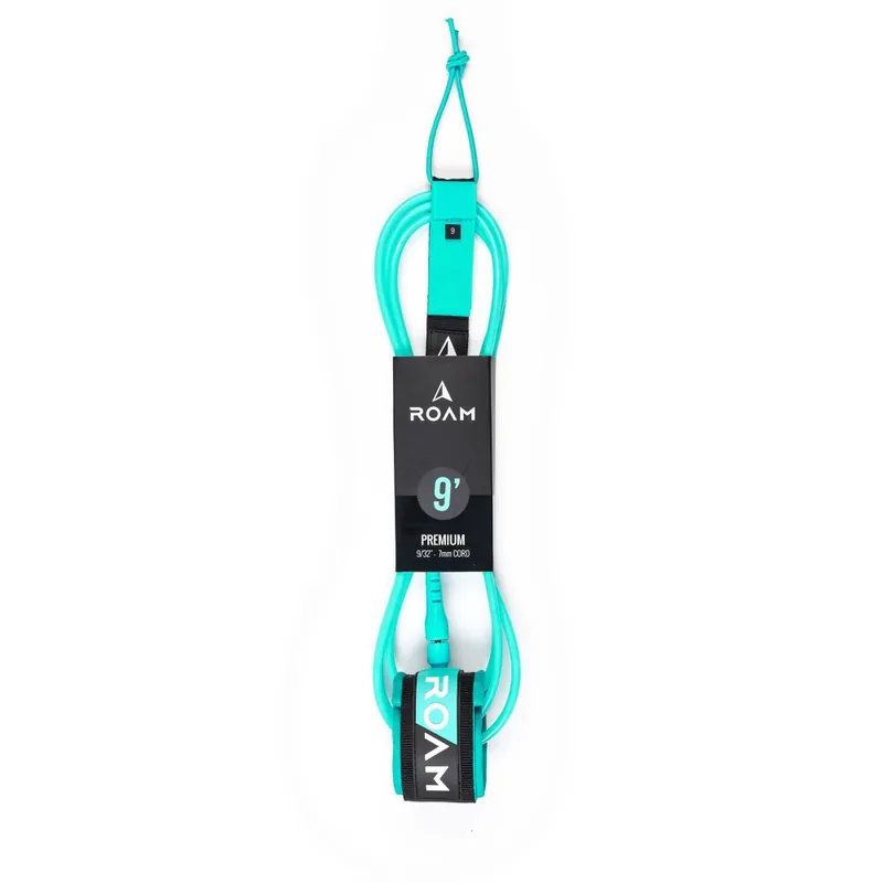 ROAM Surfboard Leash Premium 9.0 Grün Neue Ware