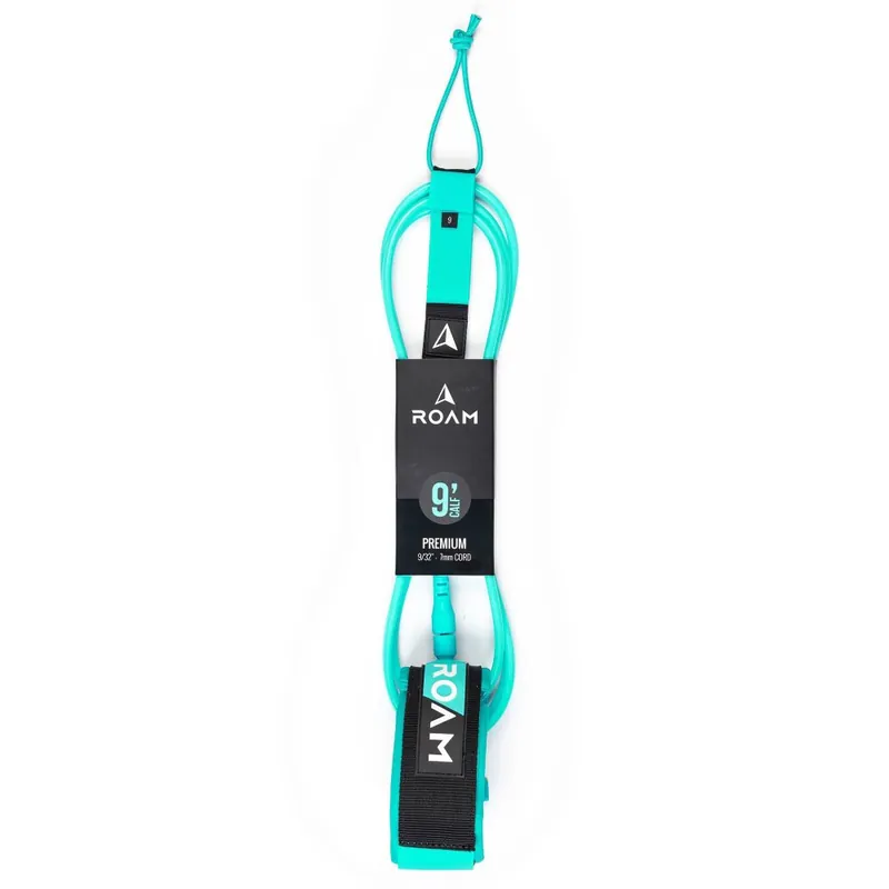 ROAM Surfboard Leash Premium 9.0 Knie 7mm Grün Top-Preis
