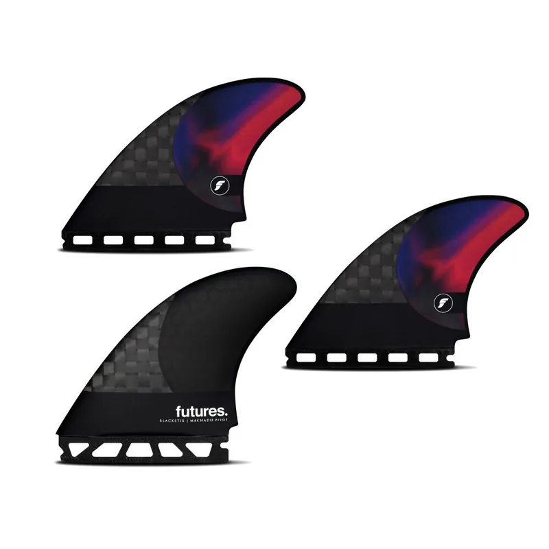Direktkauf FUTURES Thruster Fin Set Rob Machado Pivot Blkstx