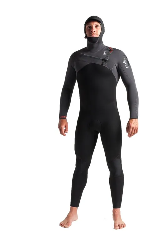 Kracherpreis C-Skins ReWired Hooded 6/5/4 CZ Steamer Neoprenanzug Black L