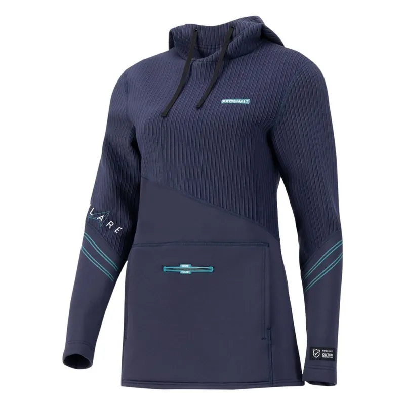 Aktuell Prolimit Women Neoprene Hoodie Flare Navy Turquoise L