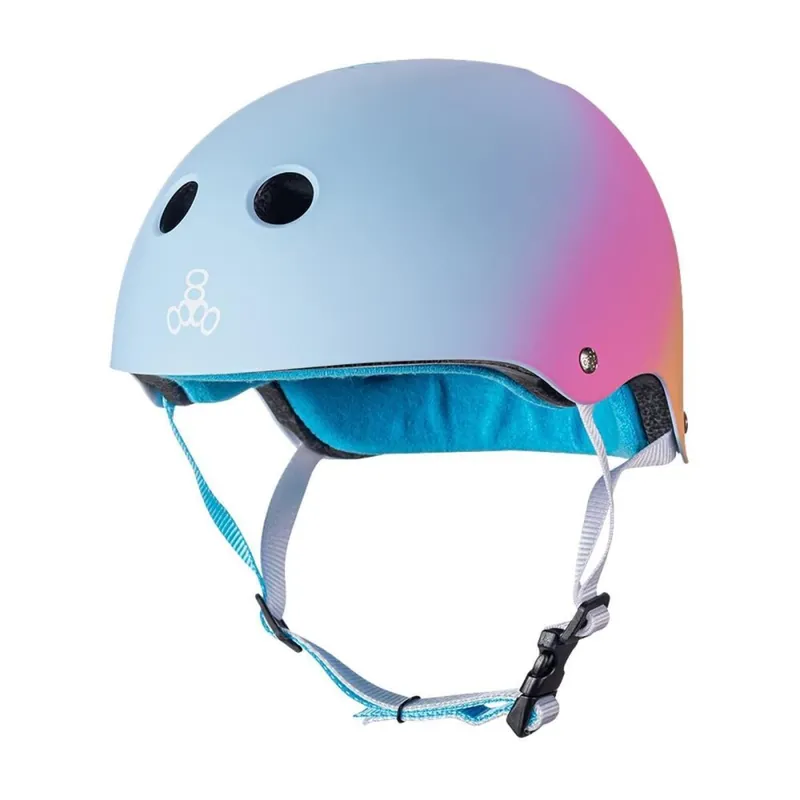 Markenprodukt Triple 8 Certified Sweatsaver verstellbarer Skatehelm Sunset
