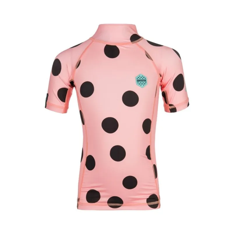 Expressversand Mystic STAR Rash Vest UV-Shirt Kinder Kuzarm Pink Punkte M (116)