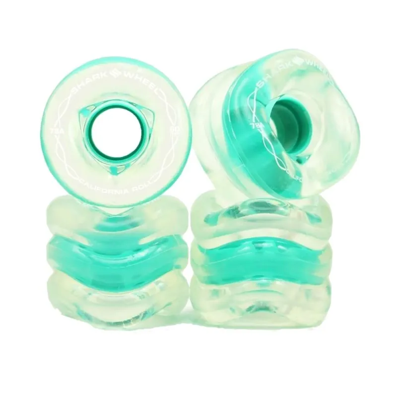 Shark Wheels CALIFORNIA ROLL (4er Set) 60mm/ 78a Clear Turquoise Core Direktkauf