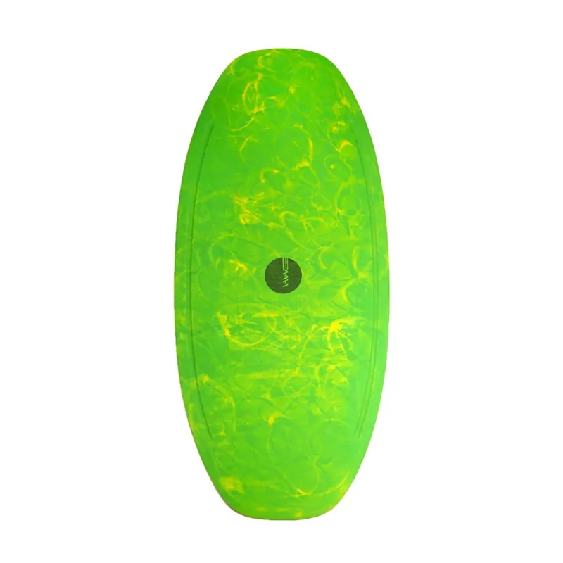 HW-Shapes Freestyle Skimboard V2 110 Epoxyart Green Yellow Schneller Versand