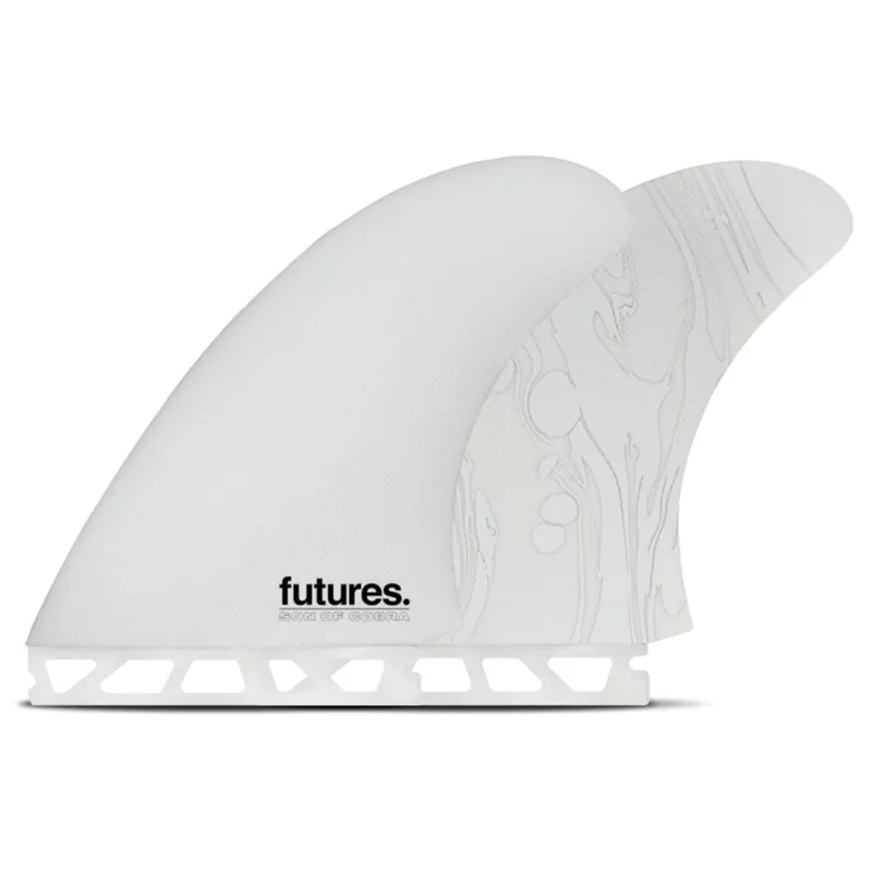 FUTURES Twin Fin Set Son of Cobra fiberglass Grau Top-Preis