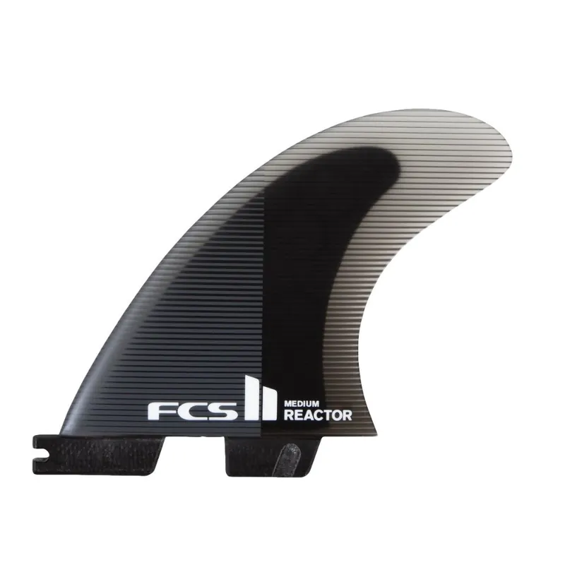 FCS 2 Reactor PC Tri Retail Fin Set Charcoal/Black (S) Versand Am Gleichen Tag