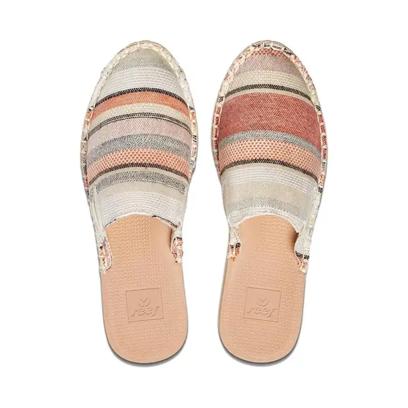 reef Escape Mule Slippers Red Stripes Woman US 6 (36) Nur Heute