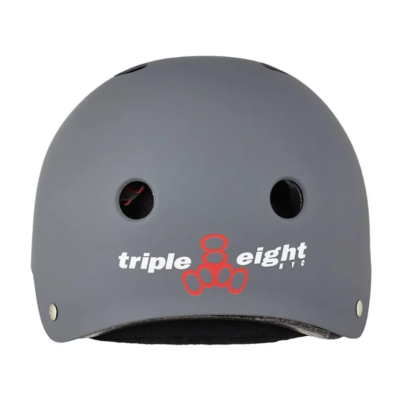 Triple 8 Certified Sweatsaver verstellbarer Skatehelm Carbon Rubber S/M (53-57cm) Echt