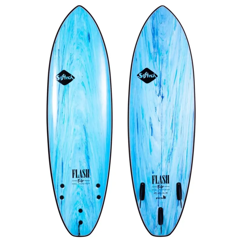 Nur Heute Softech Eric Geiselman Flash 6'0" Performance Softboard FCS2 Aqua Marble