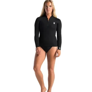 Bestpreis C-Skins Solace 1,5mm Flatlock LS Vest Women Black L (UK12(US10)