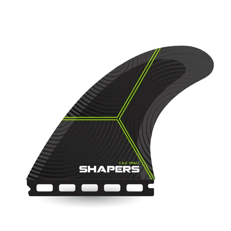 Shapers Fins Small AirLite Tri-Fin Set Black/Green Wochenendangebot