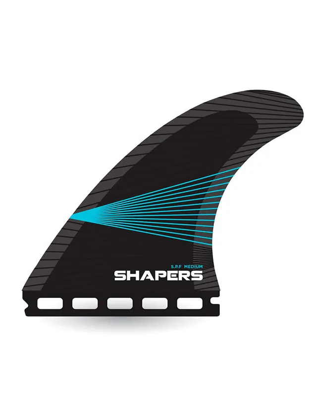 Billig Shapers Fins Medium AirLite SPF Tri-Fin Set Black/Blue