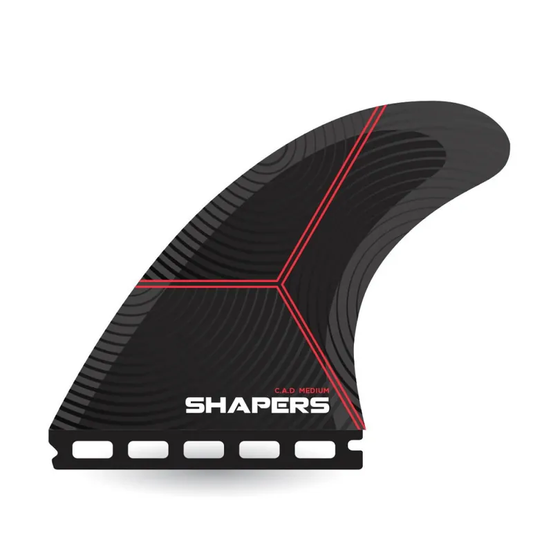 Shapers Fins Medium AirLite Tri-Fin Set Black/Red Wochenendangebot