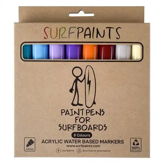 Surfpaints Paintpens for Surfboards wasserbasierte Marker Stifte Pastel Bestseller