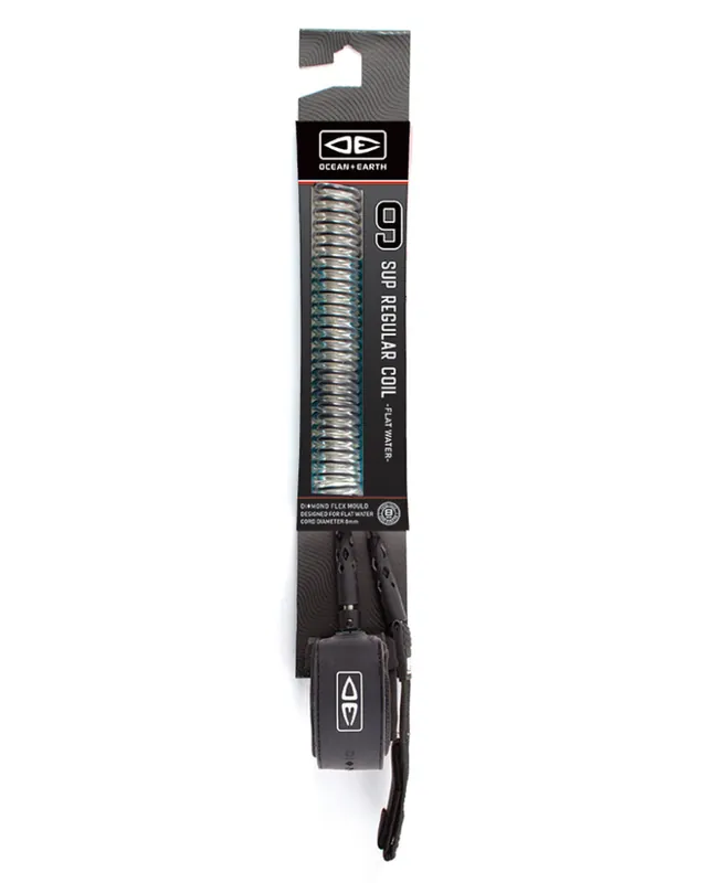 Preisknaller Ocean & Earth SUP Regular Coil Leash 8mm 9'0" Black