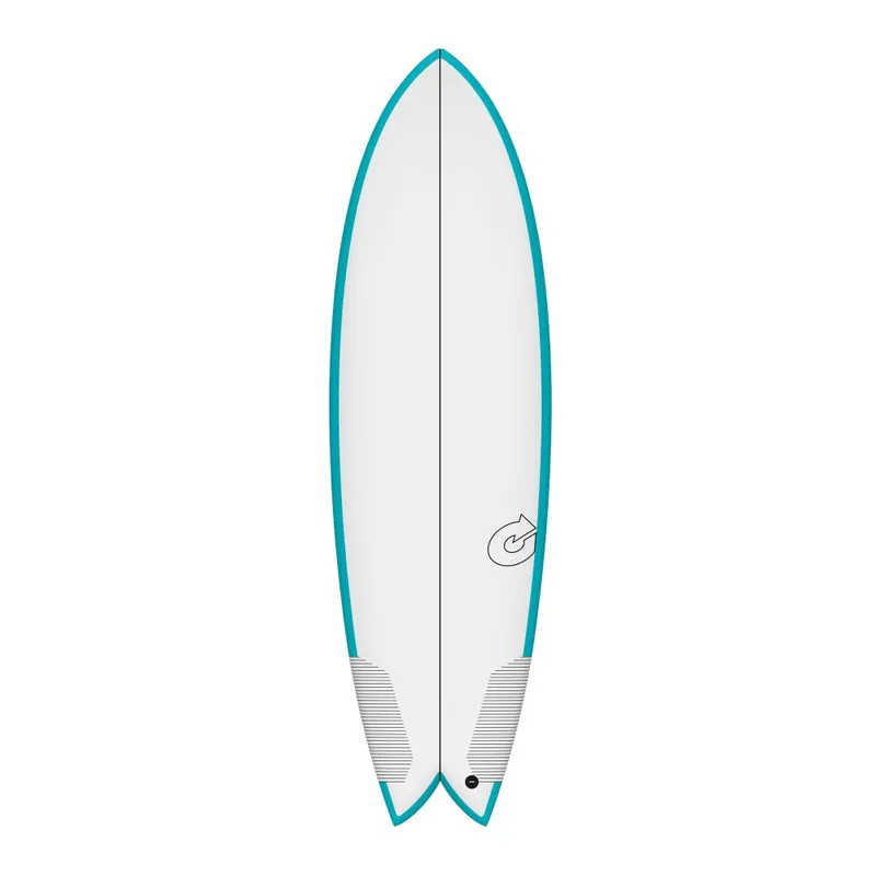 Schneller Versand Surfboard TORQ TEC Twin Fish 6.6 Rail Türkis