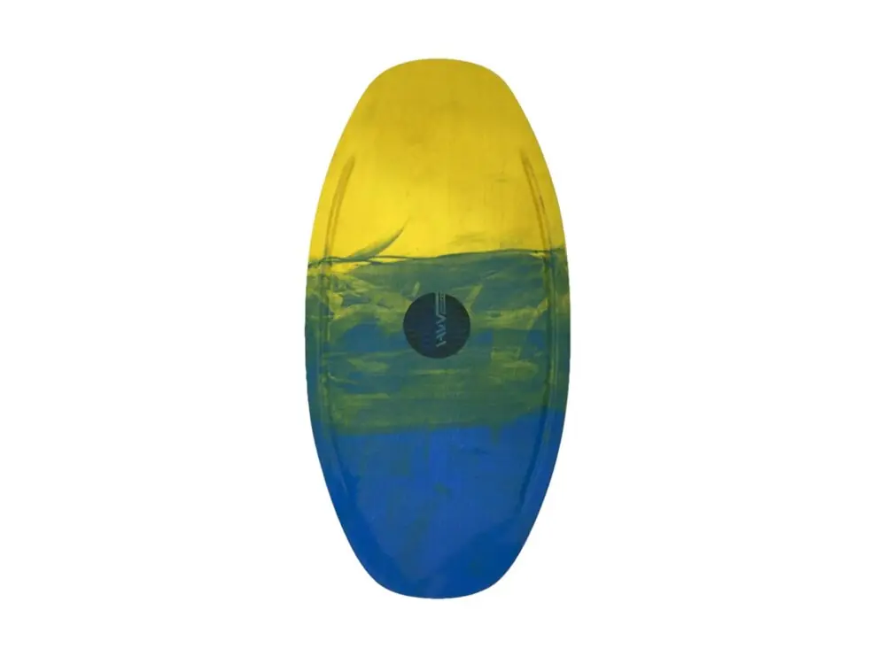 HW-Shapes Freestyle Skimboard V2 95 Epoxyart Yellow Green Blue Sale