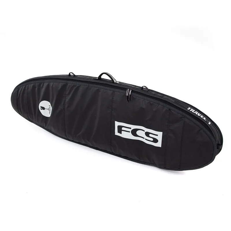 Mega-Angebot FCS Boardbag Travel 1 Funboard Black/Grey Surfboard Cover 7.0