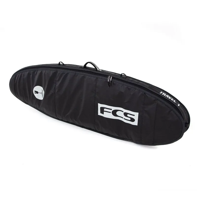 Mega-Angebot FCS Boardbag Travel 1 Funboard Black/Grey Surfboard Cover 7.6