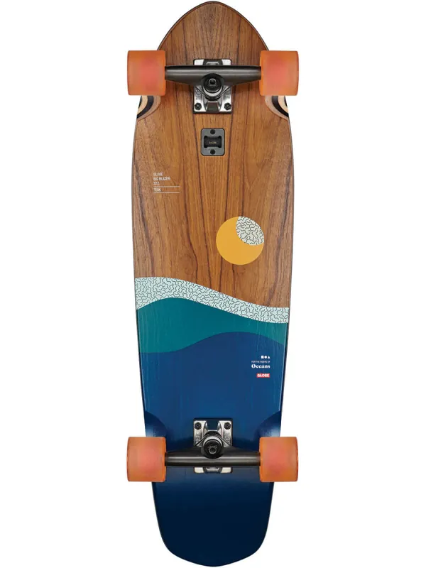 Ausverkauf Globe Big Blazer 32" Longboard Komplettboard Teal/ Oceans